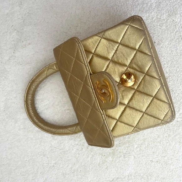 Vintage Chanel Rare Mini Gold Handbag - Picture 3 of 8